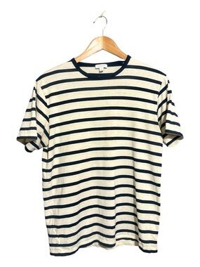 SUNSPEL Ecru & Navy Striped Crewneck T-Shirt
